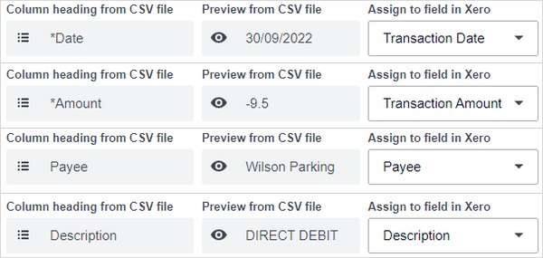 Import a bank statement in CSV format – Xero Central
